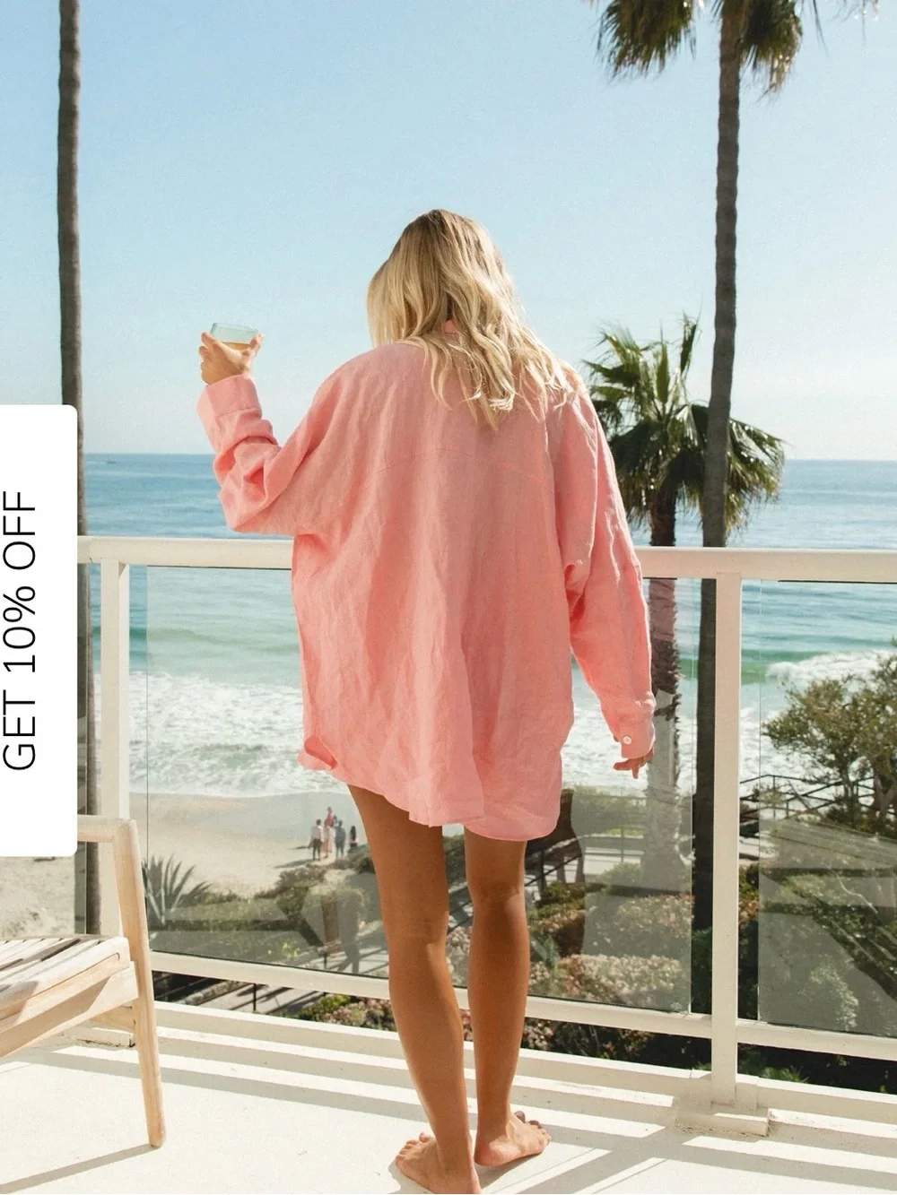 Relaxed Pink Linen Button-Down Shirt